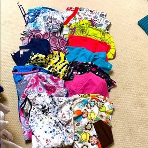 Assorted size medium scrub tops